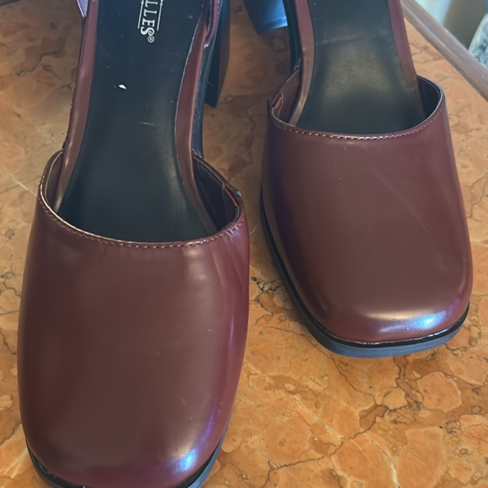 Seychelles Red Mary Jane Ankle Strap Chunky Block Heel Faux Leather Raquel Sz 10 - Picture 3 of 6